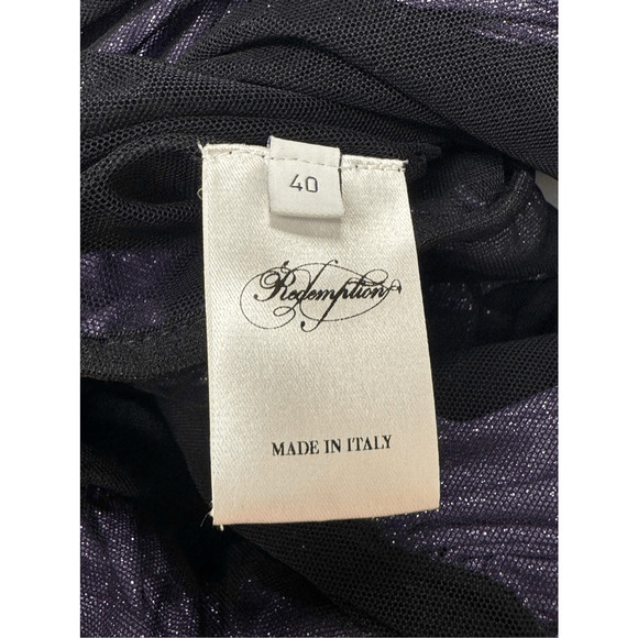 Redemption NWT Lurex One-Shoulder Ruched Dress in Lilac Size IT 40/US 6 - Picture 5 of 9